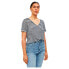 ფოტო #1 პროდუქტის OBJECT Tessi Slub short sleeve v neck T-shirt