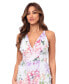 ფოტო #4 პროდუქტის Women's 3D-Appliqué Floral-Print Gown