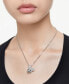 Фото #5 товара Swarovski disney Mickey Mouse Silver-Tone Crystal Pendant Necklace, 19-1/4"