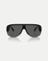 Фото #3 товара Versace irregular sunglasses in black with grey lens in black