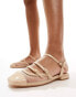 Glamorous buckle flat shoes in neutral mesh