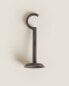 Metallic curtain rail hook