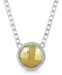 Фото #1 товара 2028 silver-Tone and Gold-Tone Round Pendant Necklace