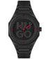 ფოტო #1 პროდუქტის HUGO Men's Grail Quartz Black Silicone Watch 42mm