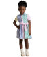 ფოტო #3 პროდუქტის Toddler and Little Girls Striped Cotton Fun Shirtdress