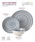 Фото #6 товара Navy Pad Print 12-PC Dinnerware Set, Service for 4