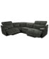 Фото #2 товара Sebaston 4-Pc. Fabric Sectional with 2 Power Motion Recliners, Created for Macy's