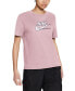 Фото #1 товара Nike 280012 Women's Sportswear Cotton Heritage T-Shirt Size Small Pink