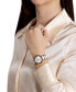ფოტო #6 პროდუქტის Women's Swiss Automatic Centrix Diamond (1/20 ct. t.w.) White High-Tech Ceramic & Rose Gold PVD Stainless Steel Bracelet Watch 31mm