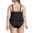 Фото #6 товара Plus Size Blouson Tummy Hiding Tankini Swimsuit Top Adjustable Straps