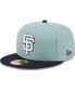 Фото #4 товара Men's Light Blue, Navy San Francisco Giants Beach Kiss 59FIFTY Fitted Hat