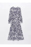 Фото #6 товара Платье женское LC WAIKIKI Classic Hakim Yaka с узором на длинный рукав