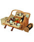 Yorkshire Willow Picnic Basket with Service for 4 with Blanket