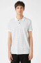 Erkek Beyaz Desenli Polo Yaka T-Shirt 1YAM11735LK