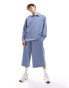 Фото #3 товара COLLUSION polo sweatshirt co ord in blue