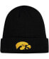 Big Boys Black Iowa Hawkeyes Jacquard Texture Cuffed Knit Hat