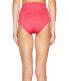 Фото #2 товара Kate Spade 166955 Womens Solid High Waist Bikini Bottom Swimwear Pink Size Small