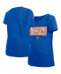 ფოტო #1 პროდუქტის Big Girls Blue New York Mets Flip Sequin Team V-Neck T-shirt