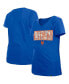 Фото #1 товара Big Girls Blue New York Mets Flip Sequin Team V-Neck T-shirt