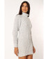 ფოტო #6 პროდუქტის Women's Kourtney Long Sleeve Mini Dress - Grey Marle