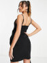 Jaded Rose Maternity drape front mini cami dress in black