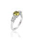 ფოტო #1 პროდუქტის Suzy Levian Sterling Silver Asscher Cut Cubic Zirconia Engagement Ring