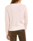 White + Warren Bobble Wool-Blend Sweater Women's Pink S