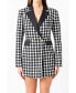 Фото #1 товара Women's Houndstooth Blazer Romper