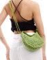 South beach cross body crochet bag in green grün - фото #4