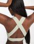 Фото #1 товара Hoxton Haus cross back sports bra in sage green