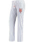ფოტო #1 პროდუქტის Women's White New York Mets Vigor Pinstripe Sleep Pant
