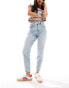 Фото #4 товара Mango mom jeans in bleach light blue