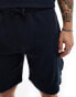 Brave Soul co-ord heavyweight textured cargo shorts in navy Синий, XS - W28-30 - фото #5