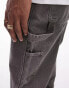 Фото #3 товара Topman premium heavy canvas carpenter trousers in brown