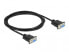 Delock Serial Cable RS-232 D-Sub 9 female to female null modem with narrow plug housing - Full Handshaking - 2 m - Black - 2 m - DB-9 - DB-9 - Female - Female