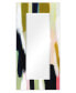 "Sunder Ii" Rectangular Beveled Mirror on Free Floating Printed Tempered Art Glass, 72" x 36" x 0.4"