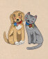 Фото #4 товара Роскошные рушники для рук Linum Home Spring Dog и Cat из 100% турецкого хлопка, набор из 2 шт., 30" х 16"
