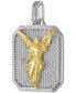 Фото #2 товара Esquire Men's Jewelry cubic Zirconia Angel Amulet Pendant in Sterling Silver and 14k Gold-Plated Silver, Created for Macy's