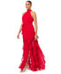 Фото #3 товара Women's Ruffled Halter Gown