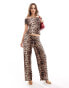 Fashionkilla super soft bardot top in leopard print