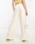 Vero Moda tailored wide leg trouser in cream