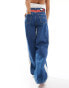 Tommy Jeans Claire archive high rise wide jeans in mid wash Mittelblauer Denim, W26 L30 - фото #5