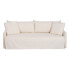 Sofabed 200 x 94 x 86 cm Synthetic Fabric Cream