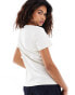 Calvin Klein Jeans monologo baby tee in off white Белый, S - EU 36 - фото #4