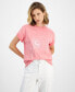 ფოტო #1 პროდუქტის Juniors' Calpc Love Graphic Crewneck T-Shirt