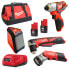 Фото #1 товара Milwaukee Toolset C12 RAD-0+M12 BID-0+M12 TLED-0+M12 JSSP-0 2x2,0Ah|Lader|Tasche