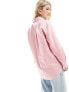 Tommy Jeans badge boyfriend shirt in pink