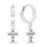 Silver hoop earrings Cross EA644W