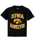 Big Boys Black Iowa Hawkeyes Circling Team Jersey T-shirt