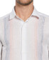 Фото #3 товара Men's Gradient-Stripe Linen Blend Chambray Shirt